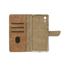 Rixus Bookcase For iPhone XR Light Brown