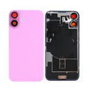 For iPhone 16 Plus Extra Glass With NFC, Enlarged Camera Frame Pink
