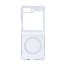 Rixus For Samsung Galaxy Z Flip6 Anti-Burst Case With MagSafe Transparent