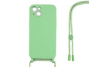 Rixus For iPhone 13 Mini TPU Necklace Cord Cover Matcha