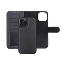 Rixus For iPhone 14 Pro Max Duo Magnetic Detachable Wallet Black