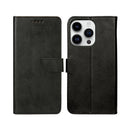 Rixus Bookcase For iPhone 14 Pro Max Black