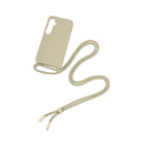 Rixus For Samsung Galaxy A35 5G A356B TPU Necklace Cord Cover Gold
