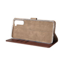 Rixus Bookcase For Samsung Galaxy S21 FE G990B Brown
