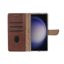 Rixus Bookcase For Samsung Galaxy S25 Ultra S938B Brown