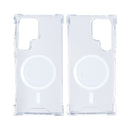 Rixus For Samsung Galaxy S24 Ultra 5G S928B Anti-Burst Case With MagSafe Transparent