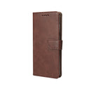 Rixus Bookcase For Samsung Galaxy S25 Ultra S938B Brown