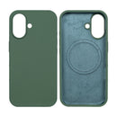 Rixus For iPhone 16 Soft TPU Phone Case With MagSafe Dark Green