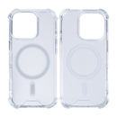 Rixus For iPhone 16 Pro Max Anti-Burst Case With MagSafe Transparent