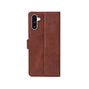 Rixus Bookcase For Samsung Galaxy A26 A266B Brown