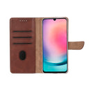Rixus Bookcase For Samsung Galaxy A26 A266B Brown