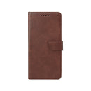 Rixus Bookcase For Samsung Galaxy S25 Ultra S938B Brown