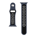 For Apple Watch 38mm, 40mm, 41mm Silicone Double Color Sport Band Blue/Black Retail Box