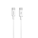 Rixus RXUC15C USB-C to USB-C Nylon Braided Cable 100CM White