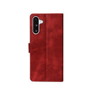 Rixus Bookcase For Samsung Galaxy A26 A266B Dark Red