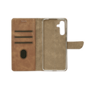 Rixus Bookcase For Samsung Galaxy A15 5G A156B Light Brown