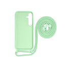 Rixus For Samsung Galaxy A55 5G A556B TPU Necklace Cord Cover Matcha