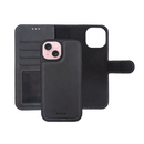 Rixus For iPhone 16 Duo Magnetic Detachable Wallet Black