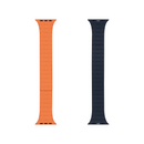 For Apple Watch 42mm, 44mm, 45mm, 49mm Magnetic Silicone Band Double Color Orange/Black Retail Box