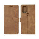 Rixus Bookcase For Samsung Galaxy A21s A217F Light Brown