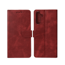 Rixus Bookcase For Samsung Galaxy A35 5G A356B Dark Red