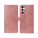 Rixus Bookcase For Samsung Galaxy S25 Plus S936B Pink