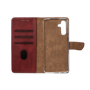 Rixus Bookcase For Samsung Galaxy A15 5G A156B Dark Red