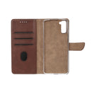 Rixus Bookcase For Samsung Galaxy S21 FE G990B Brown