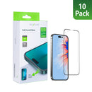 Rixus For iPhone 14, 13, 13 Pro, 16e Tempered Glass Curved Edge (10-Pack)