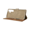 Rixus Bookcase For Samsung Galaxy A55 5G A556B Light Brown