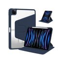 For iPad Pro 13" (2024) PU Leather Protective Case Dark Blue