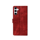 Rixus Bookcase For Samsung Galaxy S25 S931B Dark Red