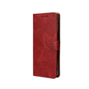 Rixus Bookcase For Samsung Galaxy A26 A266B Dark Red