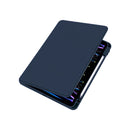 For iPad Pro 11" (2024) PU Leather Protective Case Dark Blue