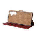 Rixus Bookcase For Samsung Galaxy S23 FE S711B Dark Red