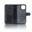 Rixus For iPhone 16 Duo Magnetic Detachable Wallet Black