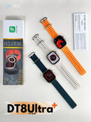 DTNO 1 DT8 Ultra Plus Smart Watch With Gray Strap Silver