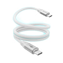 Rixus RXUC59C Magnetic Charging Cord USB-C To USB-C 100CM 60W White
