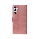 Rixus Bookcase For Samsung Galaxy S25 Plus S936B Pink