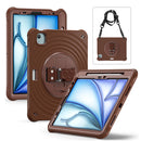 Rixus RXTC08 Anti Shock Case For iPad Air 11" (2024, 2025), Air 4 10.9" (2020), Air 5 10.9" (2022), Pro 11" (2018, 2020, 2021, 2022) Chocolate