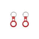 For Apple AirTag Leather Key Ring Red (Compatible)