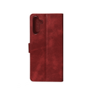 Rixus Bookcase For Samsung Galaxy A35 5G A356B Dark Red