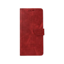 Rixus Bookcase For Samsung Galaxy S25 S931B Dark Red