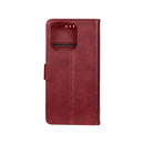 Rixus Bookcase For iPhone 16 Pro Dark Red