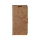 Rixus Bookcase For Samsung Galaxy A21s A217F Light Brown