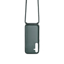Rixus For Samsung Galaxy S24 Plus 5G S926B TPU Necklace Cord Cover Dark Green
