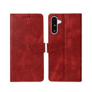 Rixus Bookcase For Samsung Galaxy A26 A266B Dark Red